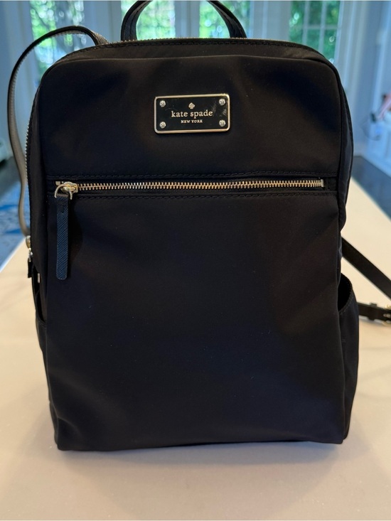 Kate Spade Blake Avenue Nylon Black Backpack Adjustable Leather Straps NWOT main image 14